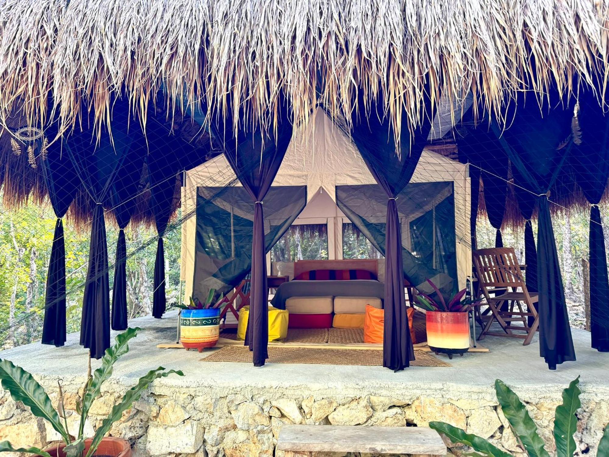 Hotel Glamping Bunga Lotus Tulum Exterior foto